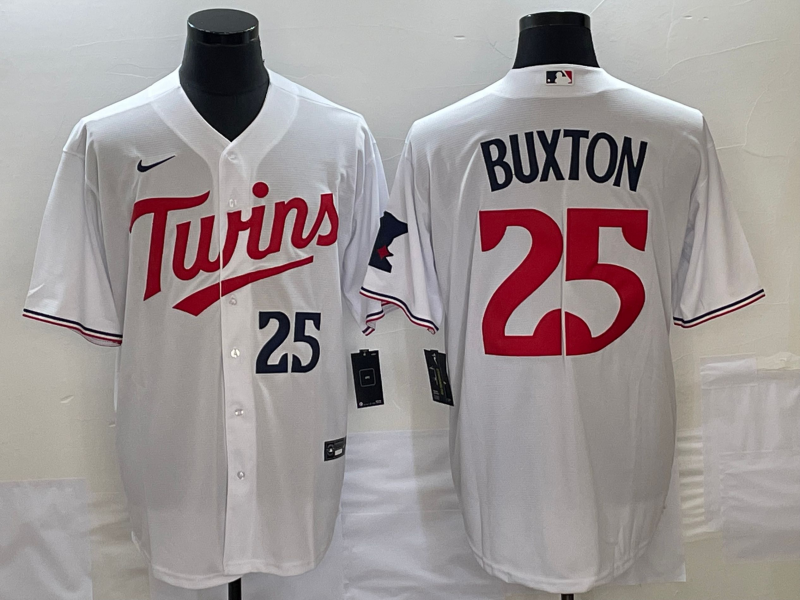 Men's Minnesota Twins  Byron Buxton White Replica Jersey