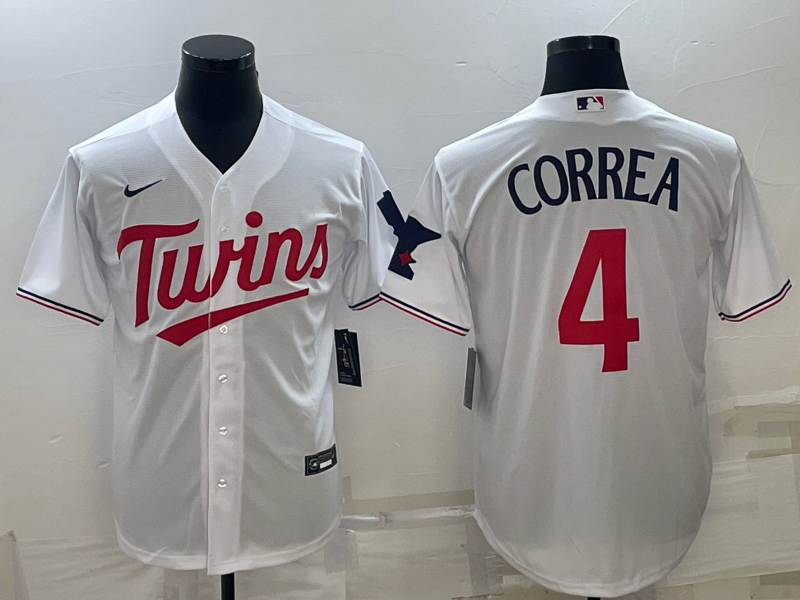 Men's Minnesota Twins Carlos Correa White Replica Jersey
