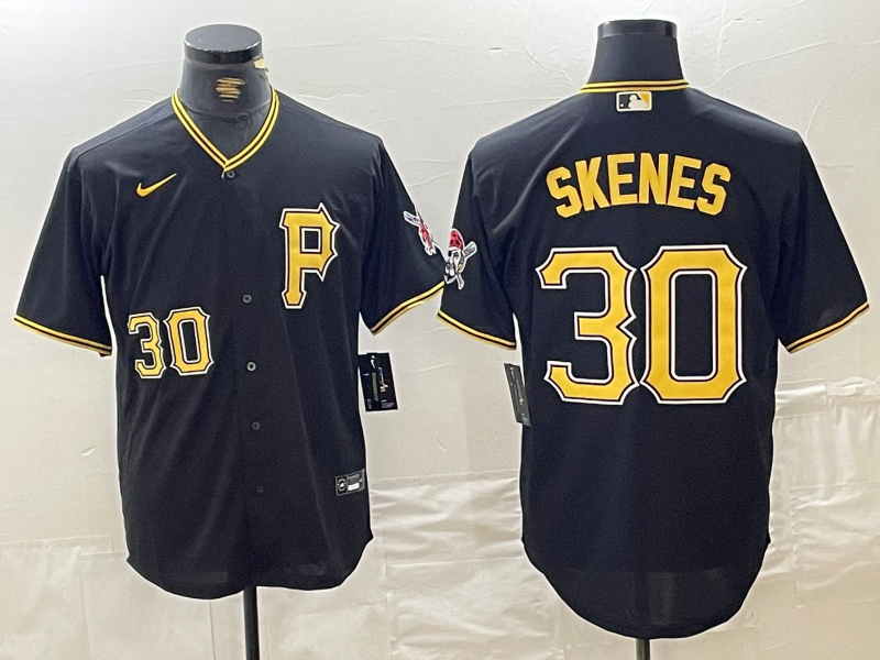 Men's Pittsburgh Pirates Paul Skenes Black Player Jersey