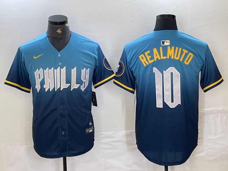 Men's J.T. Realmuto Philadelphia Phillies  Blue 2024 City Connect Player Jersey