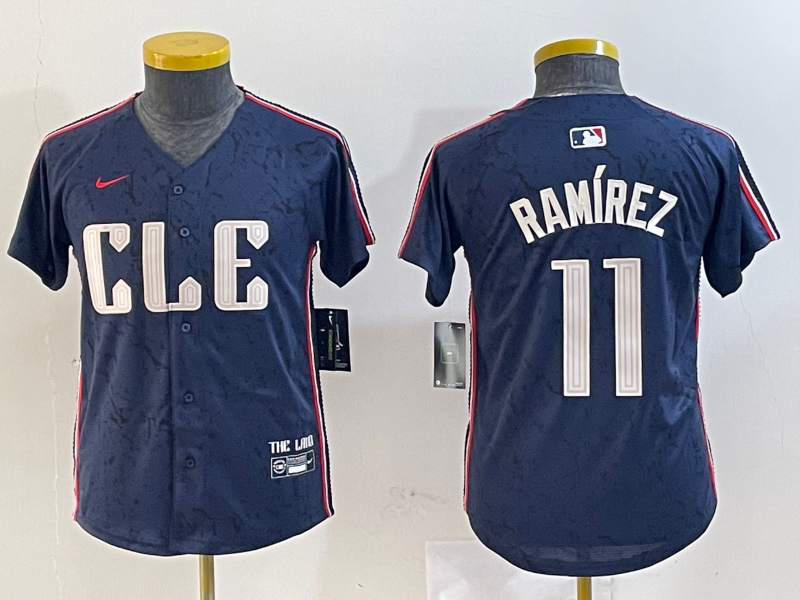 YOUTH José Ramírez Cleveland Guardians Navy 2024 City Connect Jersey