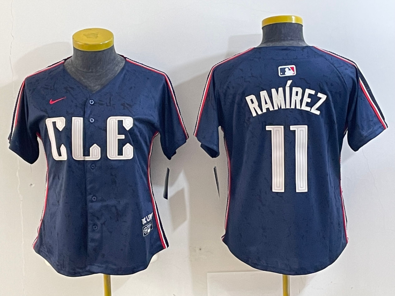 Women's José Ramírez Cleveland Guardians Navy 2024 City Connect Jersey