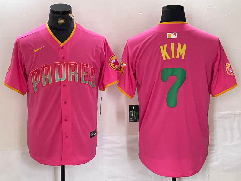 Men's HA-SEONG KIM San Diego Padres  Player Pink Jersey