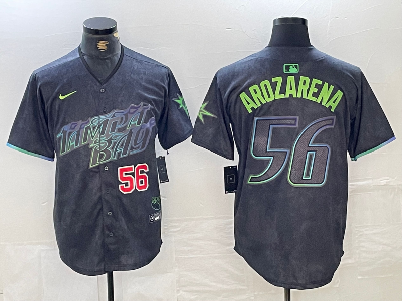 Men's  Randy Arozarena Tampa Bay Rays Charcoal 2024 City Connect Player Jersey