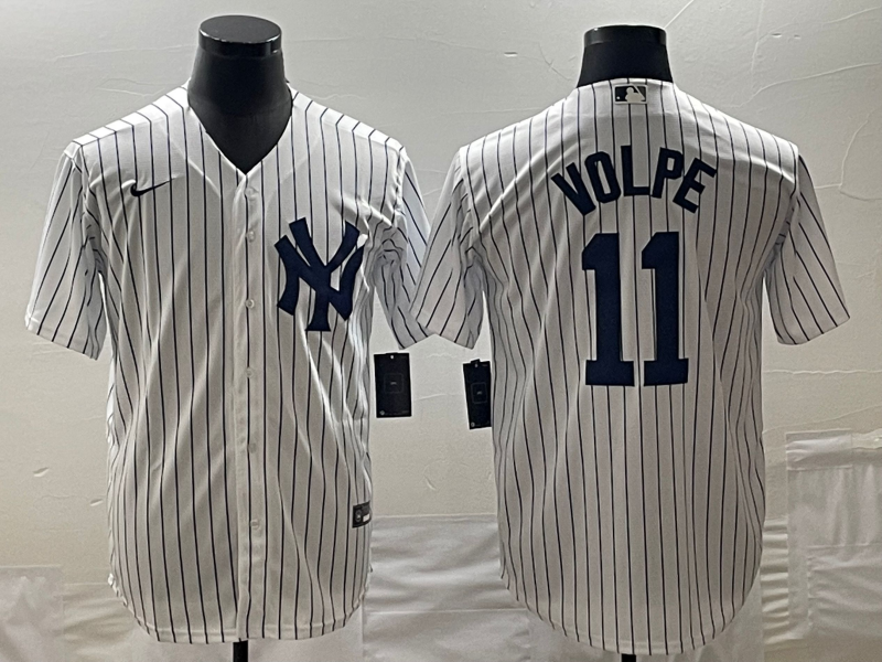 Men's New York Yankees Anthony Volpe White Home Replica Player Jersey