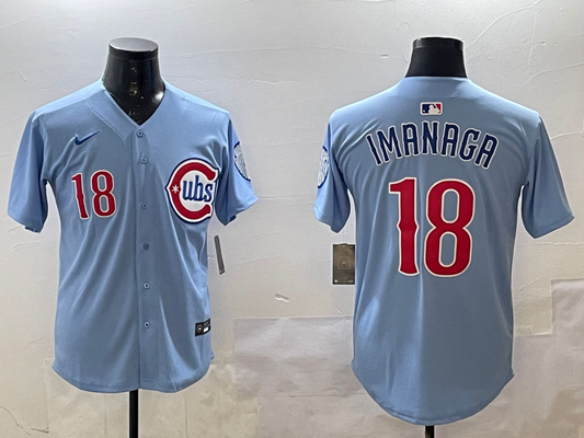 Men's Chicago Cubs Shota Imanaga Baby Blue 2nd Alternate Player Jersey