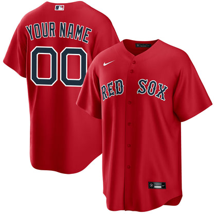 Men's Boston Red Sox White Home Replica Custom Jersey