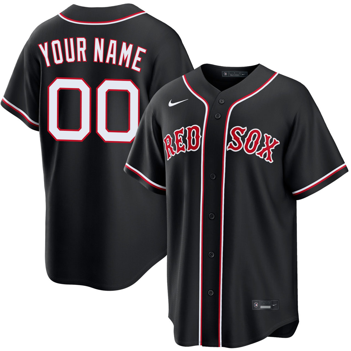 Men's Boston Red Sox White Home Replica Custom Jersey