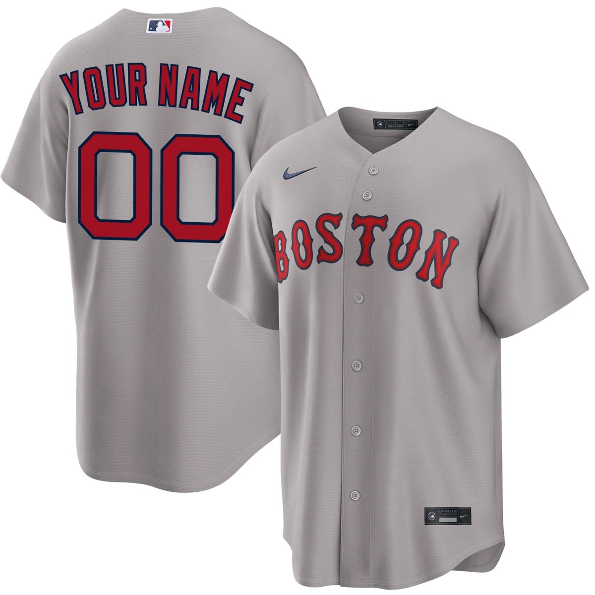 Men's Boston Red Sox White Home Replica Custom Jersey