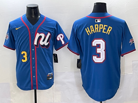 Men's Bryce Harper  National League Navy 2025 All-Star Game Player Jersey