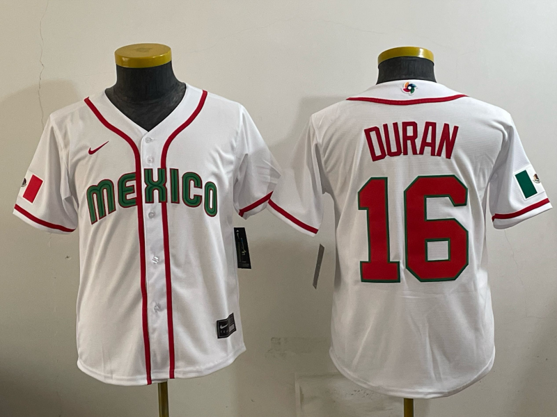 Youth Mexico Baseball Jarren Duran 2026 World Baseball Classic Jersey