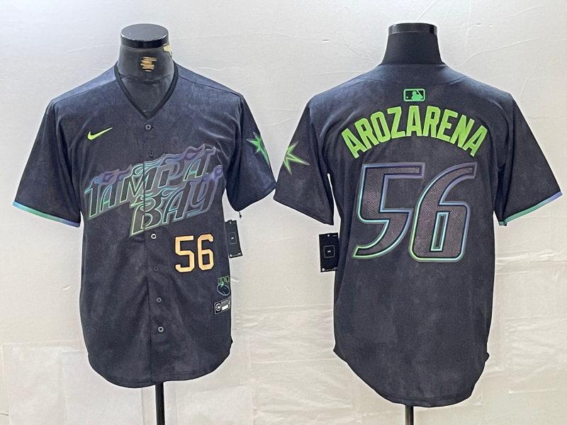 Men's  Randy Arozarena Tampa Bay Rays Charcoal 2024 City Connect Player Jersey