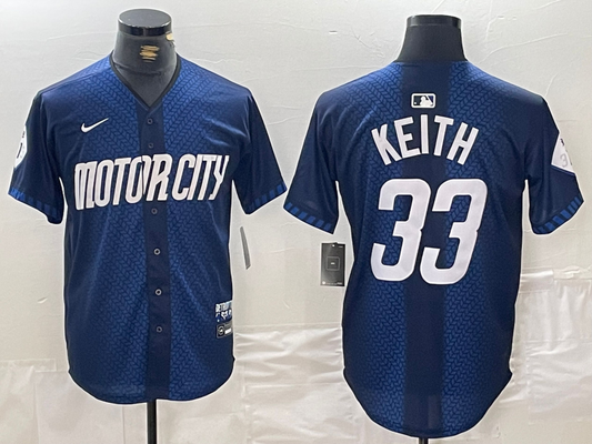 Men's Colt Keith Detroit Tigers Navy 2024 City Connect Jersey