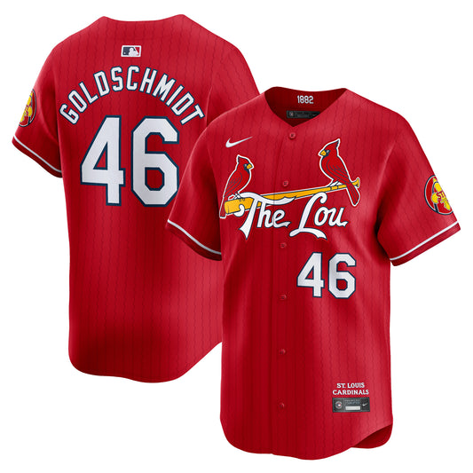 Men's St. Louis Cardinals Paul Goldschmidt Red 2024 City Connect Player Jersey