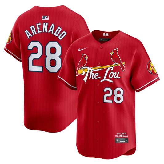 Men's St. Louis Cardinals Nolan Arenado Red 2024 City Connect Player Jersey