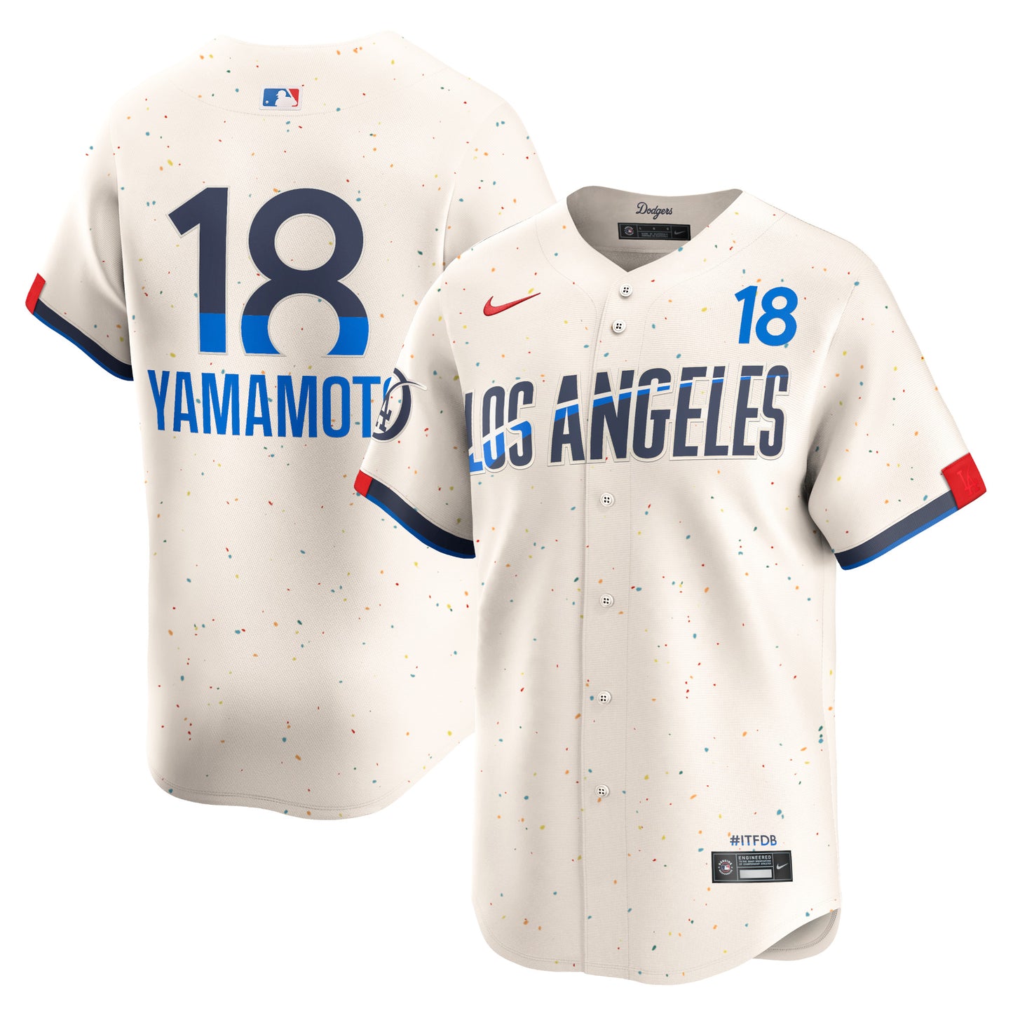 Men's Los Angeles Dodgers Yoshinobu Yamamoto Cream 2024 City Connect Player Jersey