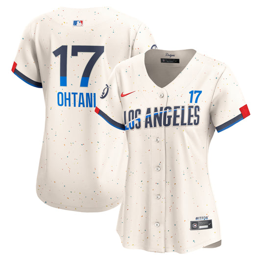 Women's Los Angeles Dodgers Shohei Ohtani Cream 2024 City Connect Player Jersey