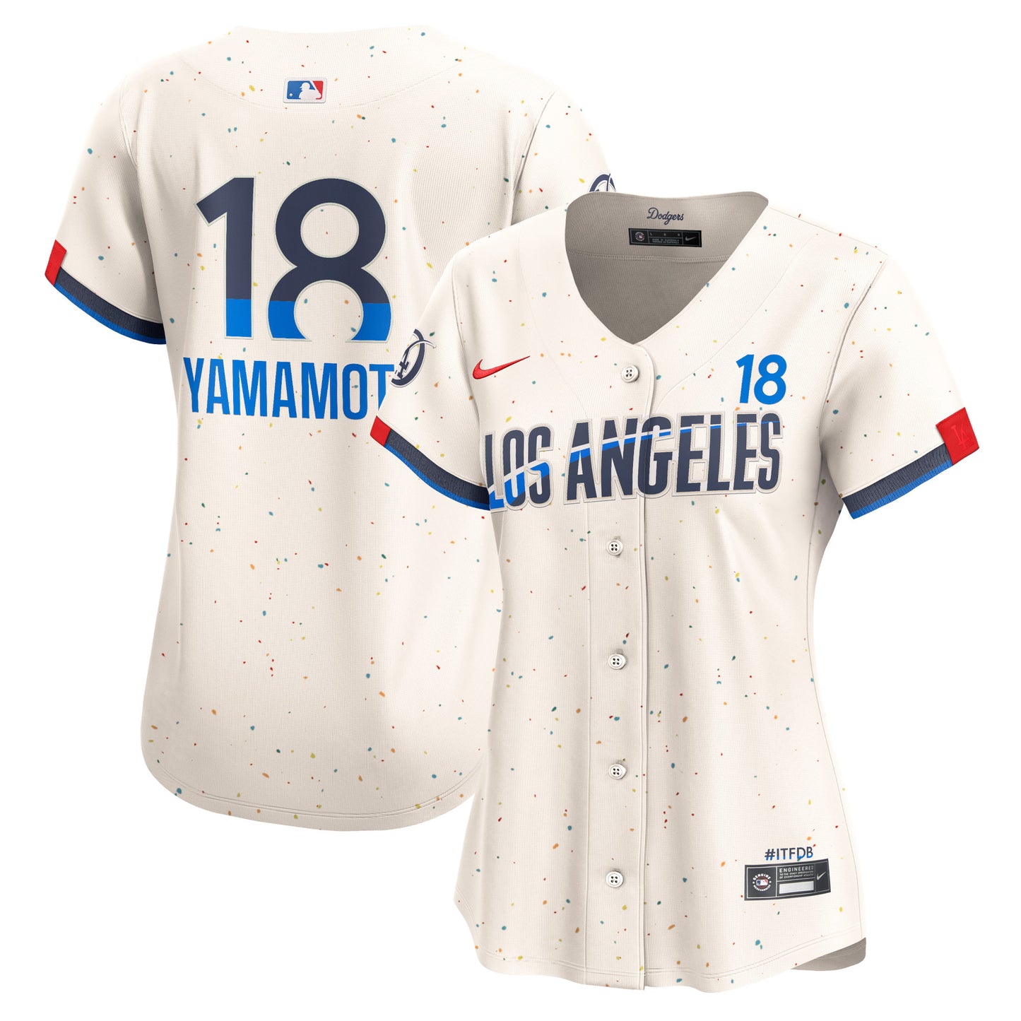 Women's Los Angeles Dodgers Yoshinobu Yamamoto Cream 2024 City Connect Player Jersey