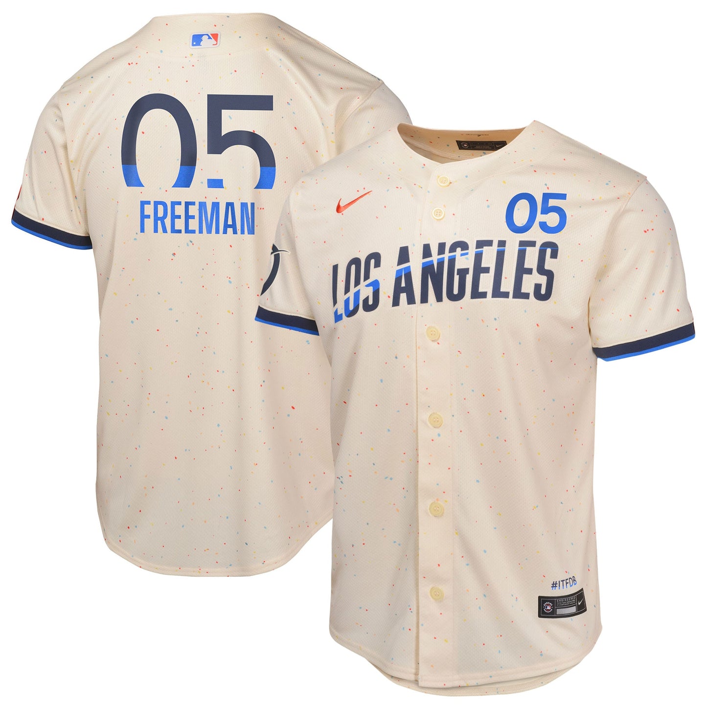 Youth Los Angeles Dodgers Freddie Freeman Cream 2024 City Connect Player Jersey