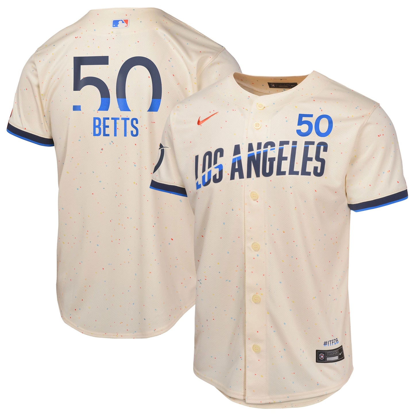 Youth Los Angeles Dodgers Mookie Betts Cream 2024 City Connect Player Jersey