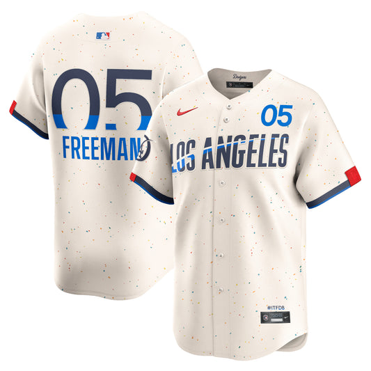 Men's Los Angeles Dodgers Freddie Freeman Cream 2024 City Connect Player Jersey