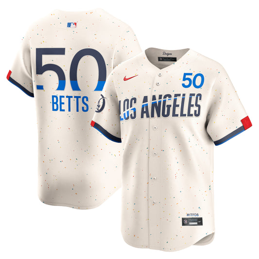 Men's Los Angeles Dodgers Mookie Betts Cream 2024 City Connect Player Jersey