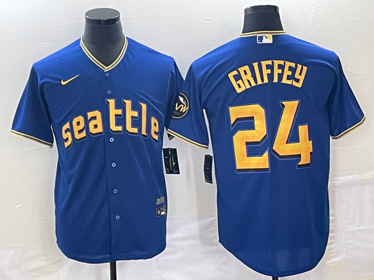 Men's Seattle Mariners Ken Griffey Jr. Royal 2023 City Connect Replica Player Jersey