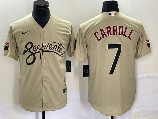 Men's Corbin Carroll Arizona Diamondbacks Gold 2021 City Connect Replica Jersey