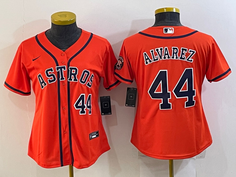 Women's Houston Astros  Yordan Alvarez #44 2022 World Series Jersey