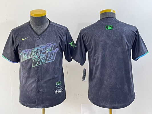 YOUTH Tampa Bay Rays  Charcoal 2024 City Connect Jersey