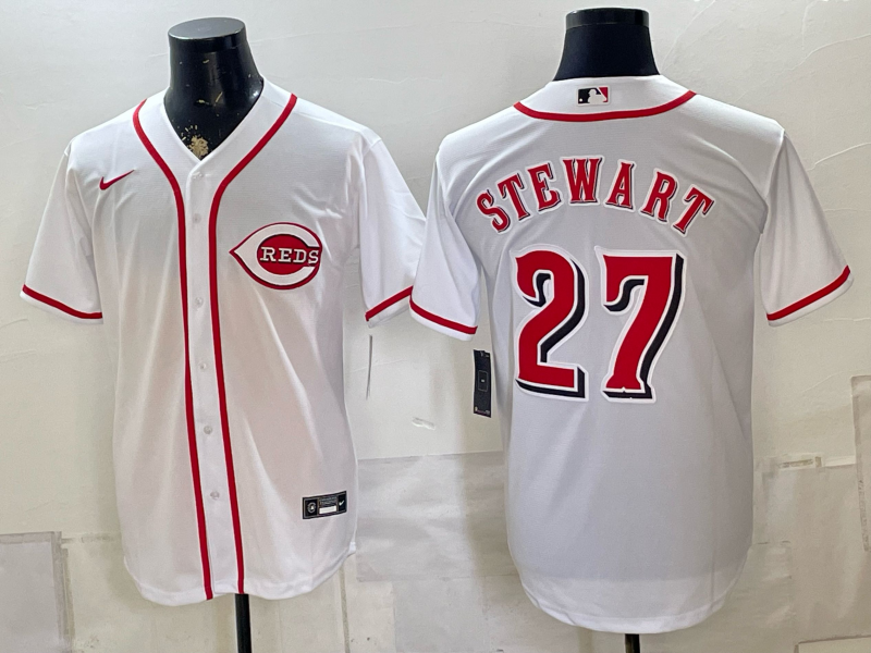 Men's Cincinnati Reds Sal Stewart White Player Jersey