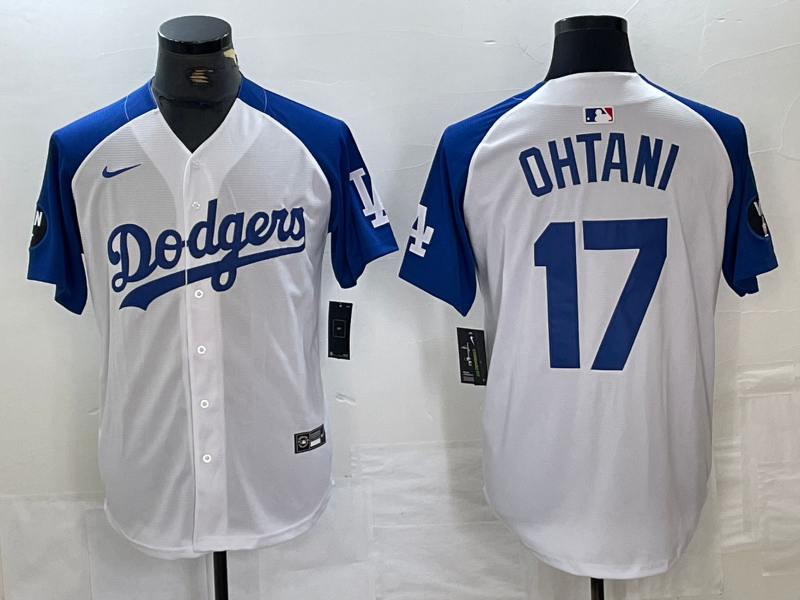 Los Angeles Dodgers  Shohei Ohtani White/Blue Player Jersey