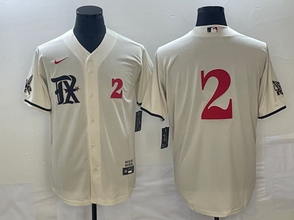 Men's Texas Rangers Marcus Semien Cream 2023 City Connect Replica Player Jersey
