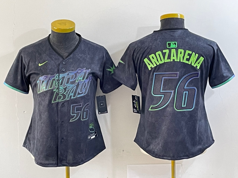 Women's Randy Arozarena Tampa Bay Rays Charcoal 2024 City Connect Player Jersey