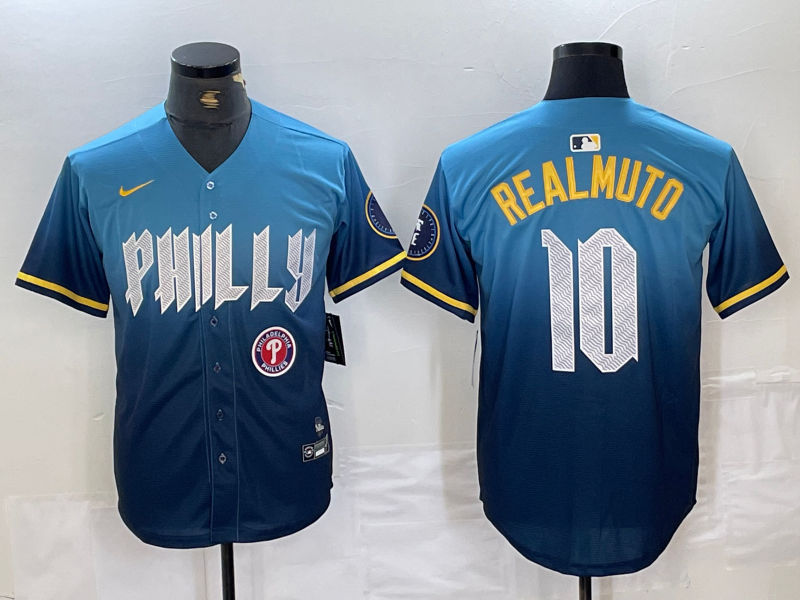 Men's J.T. Realmuto Philadelphia Phillies  Blue 2024 City Connect Player Jersey