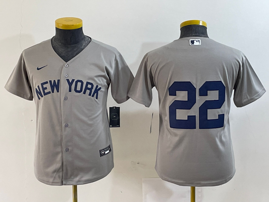 YOUTH Juan Soto New York Yankees Gray Road Player Jersey