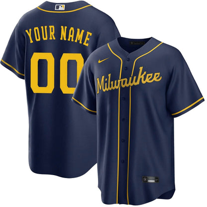 Men's Milwaukee Brewers  Replica Custom Jersey