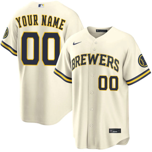 Men's Milwaukee Brewers  Replica Custom Jersey