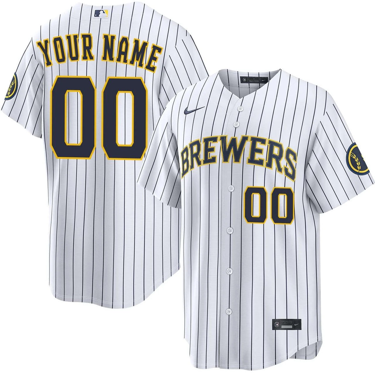 Men's Milwaukee Brewers  Replica Custom Jersey