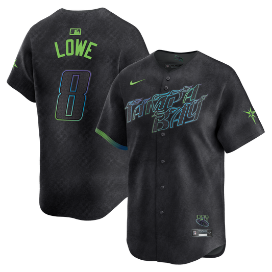 Men's Tampa Bay Rays BRANDON LOWE Charcoal 2024 City Connect Player Jersey