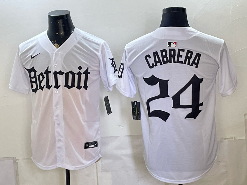 Men's Miguel Cabrera Detroit Tigers White Player Jersey