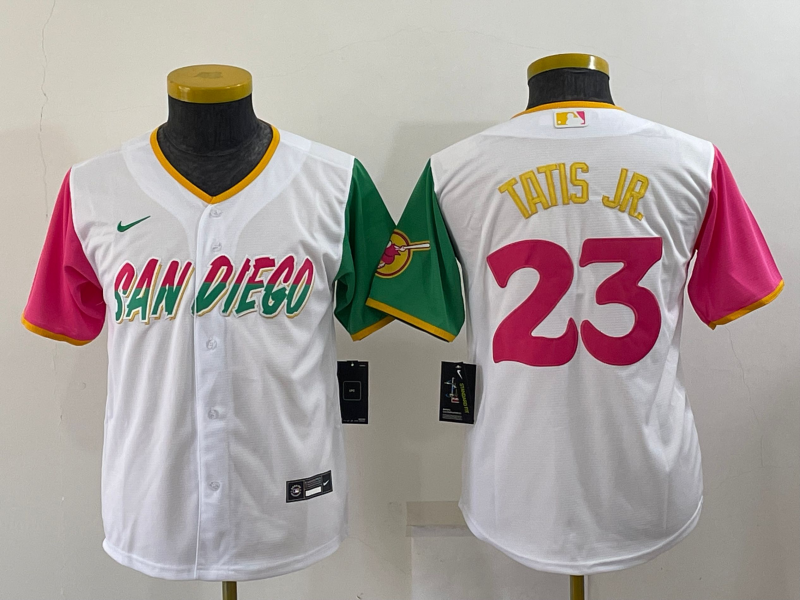 Youth Fernando Tatis Jr San Diego Padres White 2022 City Connect Replica Team Jersey