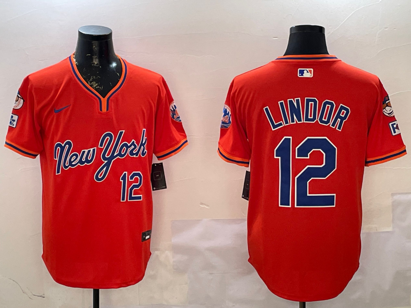 Men's Francisco Lindor  New York Mets Player 2025 Road Jersey