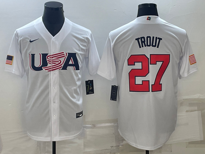 Youth Mike Trout USA Baseball 2023 World Baseball Classic Replica Jersey