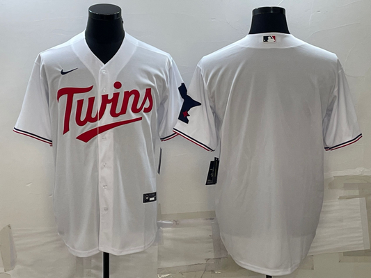 Men's Minnesota Twins White Home Replica Custom Jersey