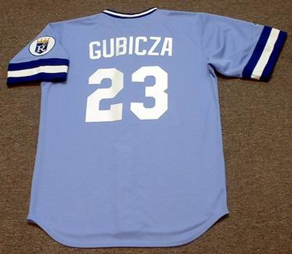 MARK GUBICZA Kansas City Royals Throwback Baseball Jersey