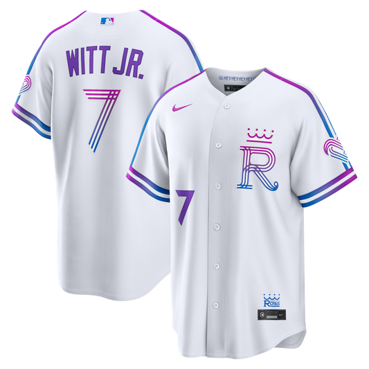 Men's Kansas City Royals Bobby Witt Jr. White 2026 City Connect Stadium Jersey