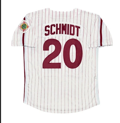 Mike Schmidt 1984 Philadelphia Phillies Cooperstown White Jersey Mens Large