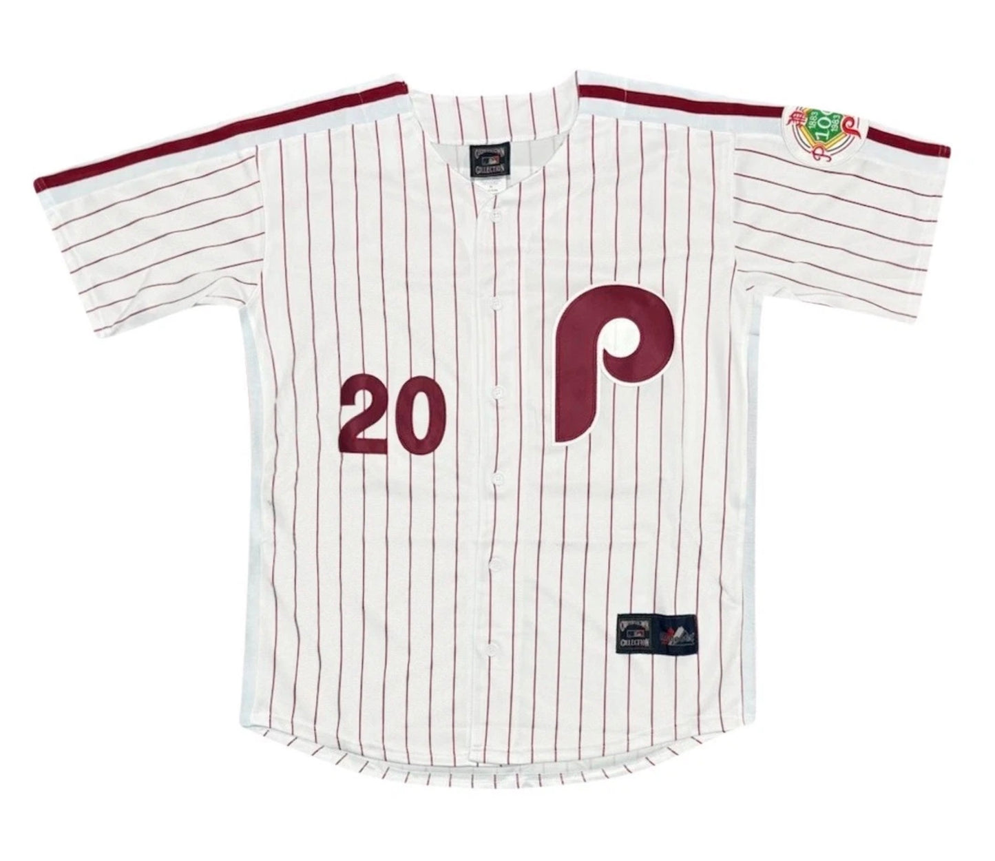 Mike Schmidt 1984 Philadelphia Phillies Cooperstown White Jersey Mens Large