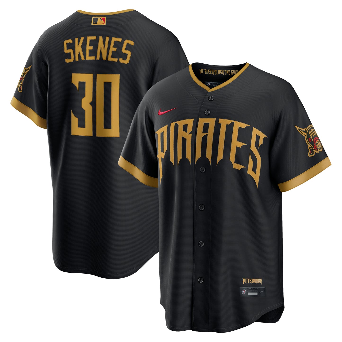 Men's Pittsburgh Pirates Paul Skenes Black 2026 City Connect Stadium Jersey